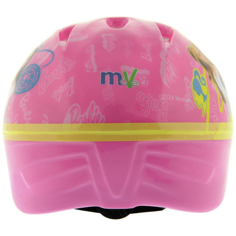 Barbie pink kids bike helmet adjustable dial, imported from the UK