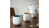 Habitat Riko set of 4 white stoneware mugs 401ml, UK version
