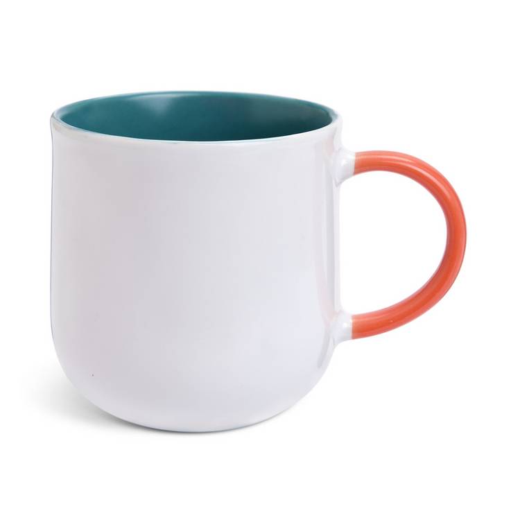 Habitat Riko set of 4 white stoneware mugs 401ml, UK version