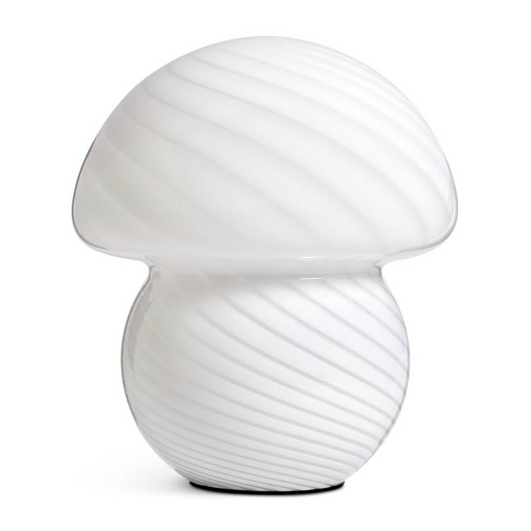 Habitat mushroom striped white table lamp (British brand)