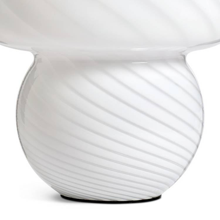 Habitat mushroom striped white table lamp (British brand)
