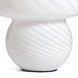 Habitat mushroom striped white table lamp (British brand)