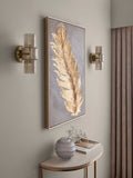 Lipsy gold ribbed glass wall light (British brand)