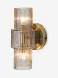 Lipsy gold ribbed glass wall light (British brand)