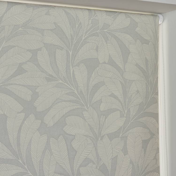Habitat grey linear leaves blackout roller blind 90cm, UK version