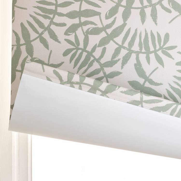 Argos Home leaf print blackout green roller blind 90cm (British brand)