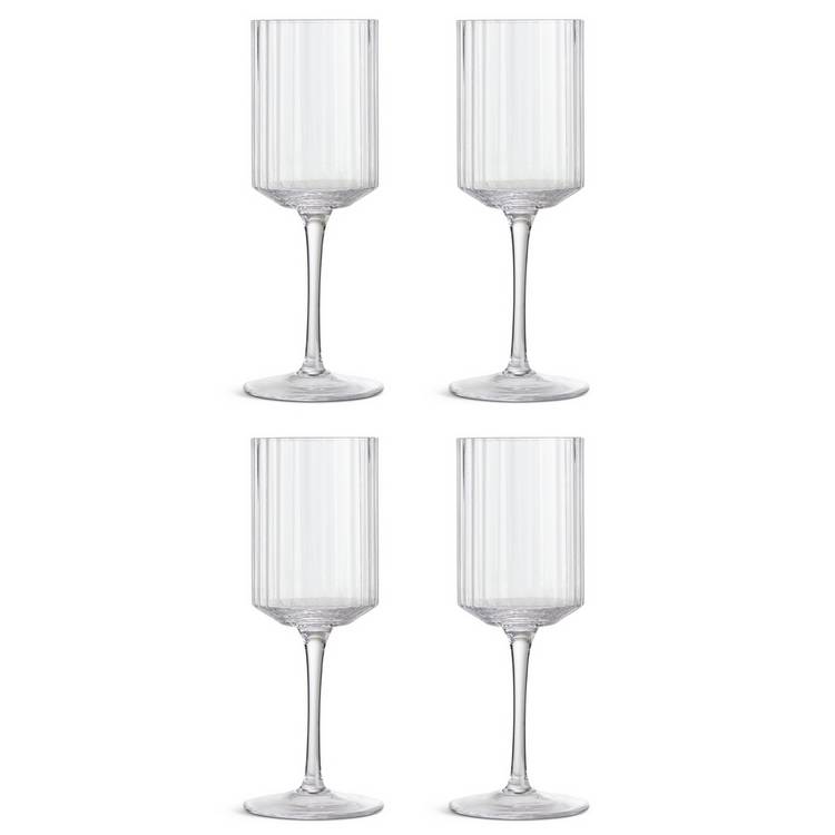 Habitat ribbed wine glass set of 4 250ml - British product