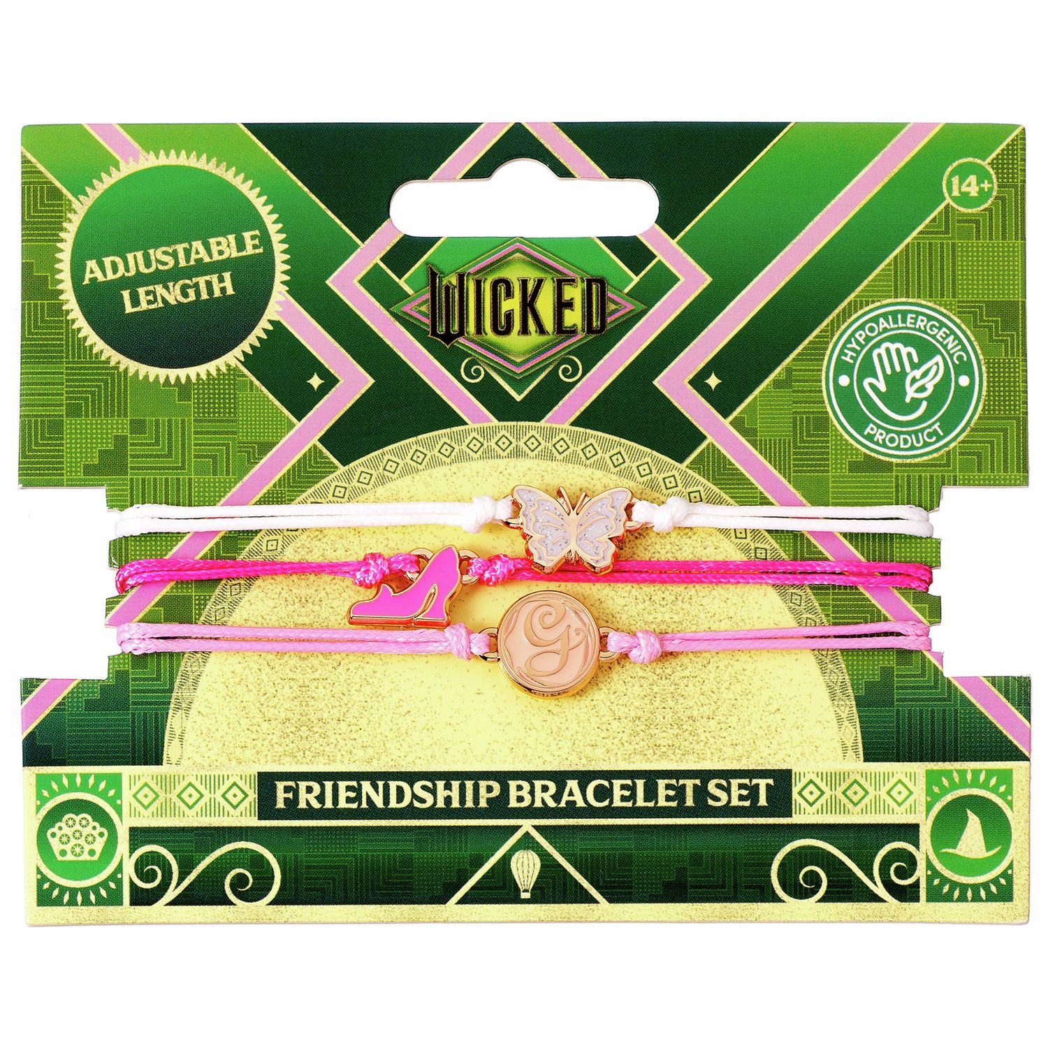 Wicked Glinda friendship bracelets set 18cm (British brand)