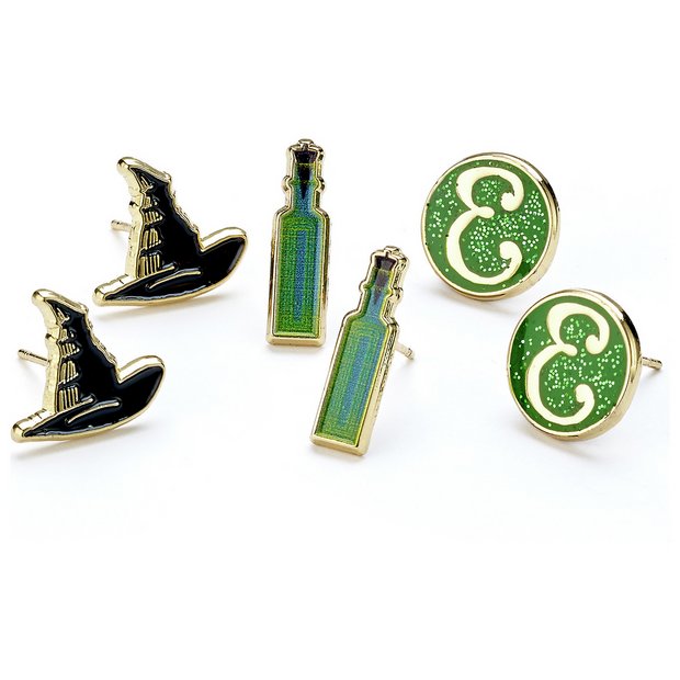 Wicked Elphaba stud earrings set (British brand)