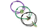 Wicked Elphaba friendship bracelet set with charms, adjustable cord, imported from the UK