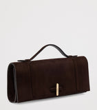 Malone Souliers suede May clutch bag, imported from the UK