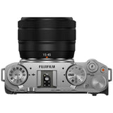Fujifilm X-M5 mirrorless camera with 15-45mm lens silver, UK version