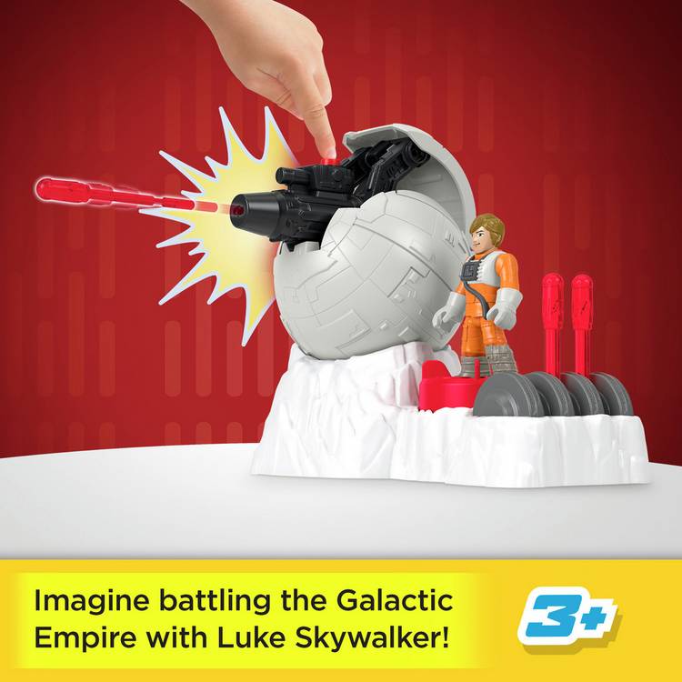 Imaginext Star Wars Rebel Base Cannon toy with Luke Skywalker key, UK version