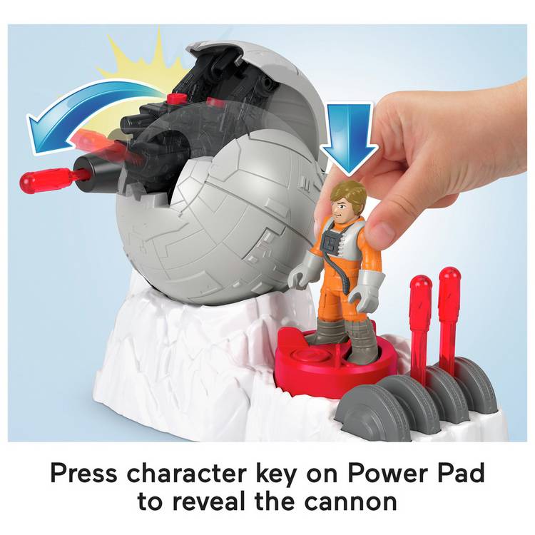 Imaginext Star Wars Rebel Base Cannon toy with Luke Skywalker key, UK version