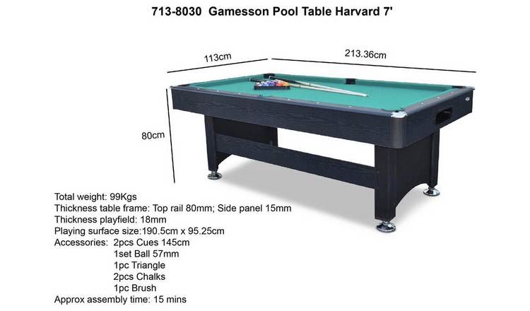 Gamesson Harvard 7' Pool Table GOODS Argos