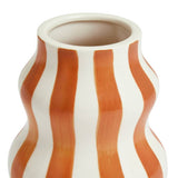 Habitat hand painted stripe vase rust 25cm (British brand)