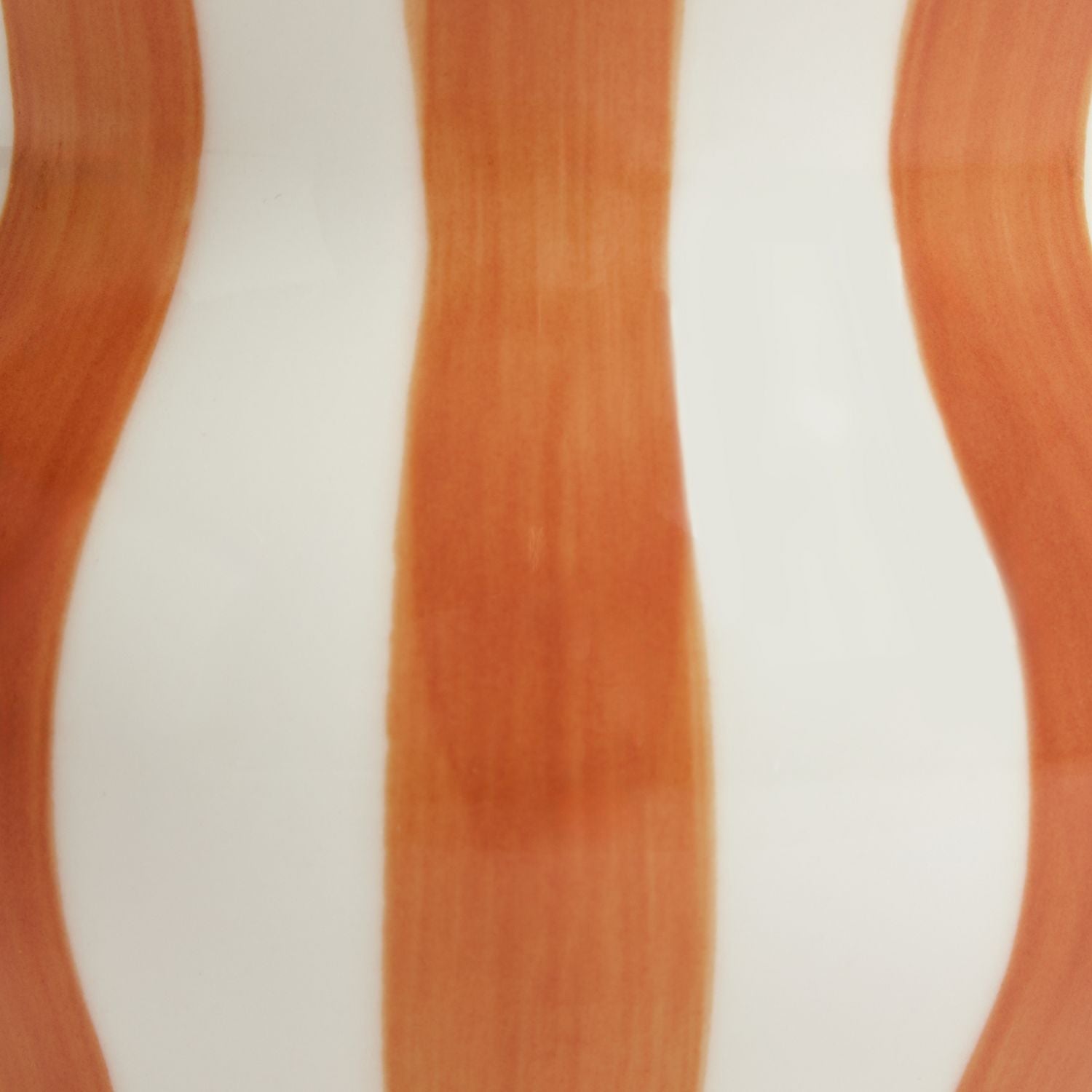Habitat hand painted stripe vase rust 25cm (British brand)