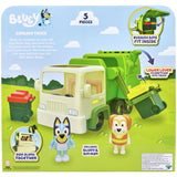 Bluey articulated garbage truck toy with figures (British brand)