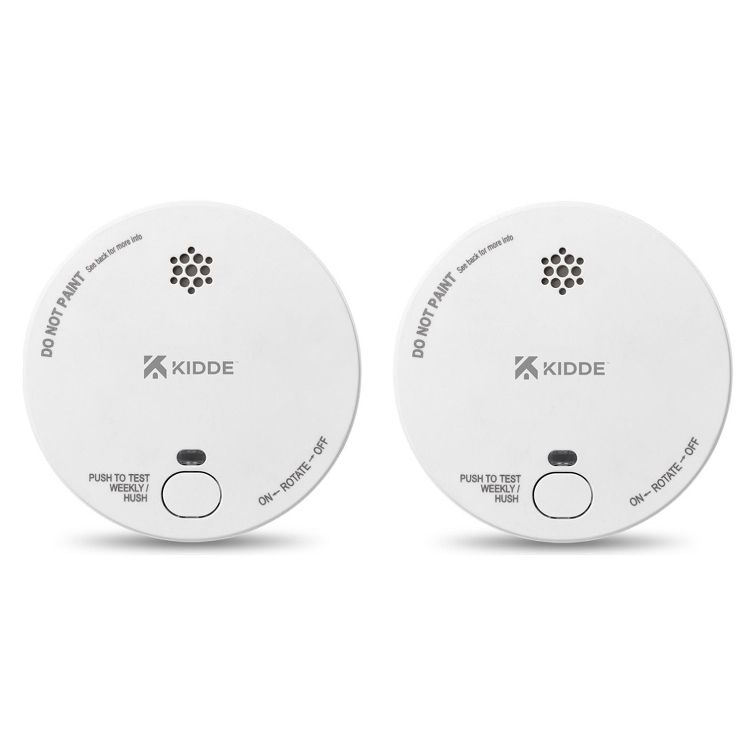 Kidde smoke alarm twin pack with optical sensor, imported from the UK