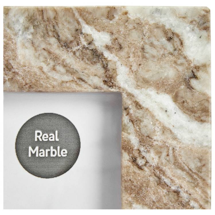 Habitat natural marble picture frame 4x4 inch, imported from the UK