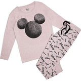 Disney Womens Mickey Mouse Silhouette Long Pyjama Set (M) GOODS Superdrug   