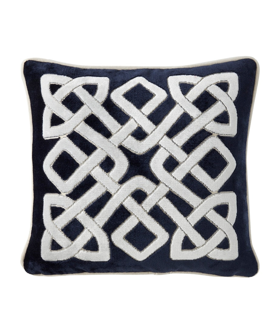 Yves Delorme Entrelac Marine cushion cover 45cm, UK version