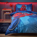 Disney Spiderman kids bedding set blue red single, imported from the UK