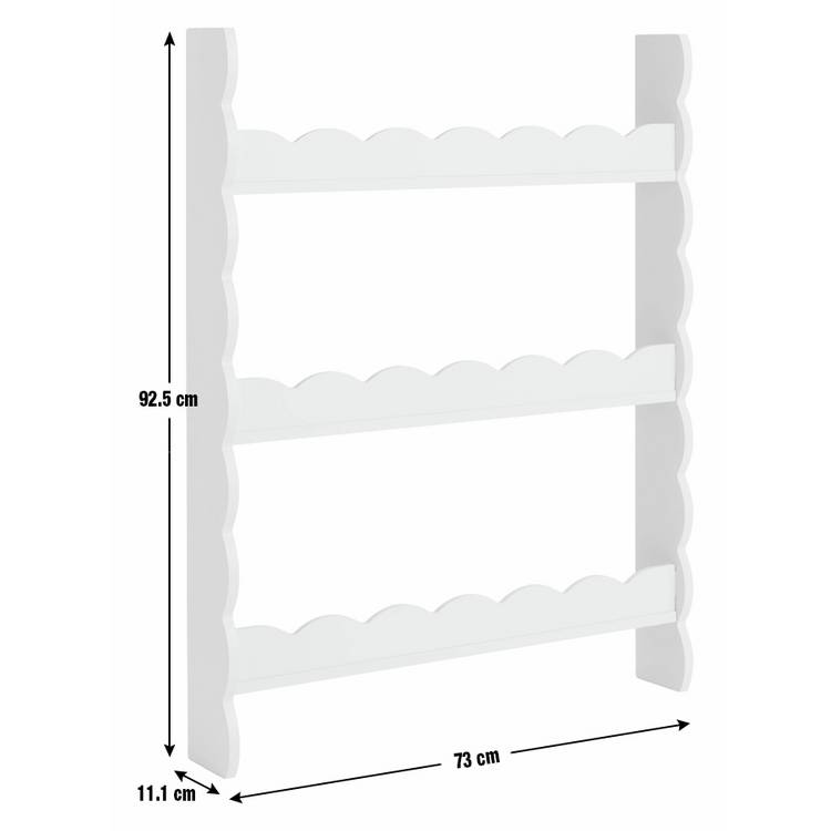 Habitat lilac wavy wall shelf with three shelves (British brand)