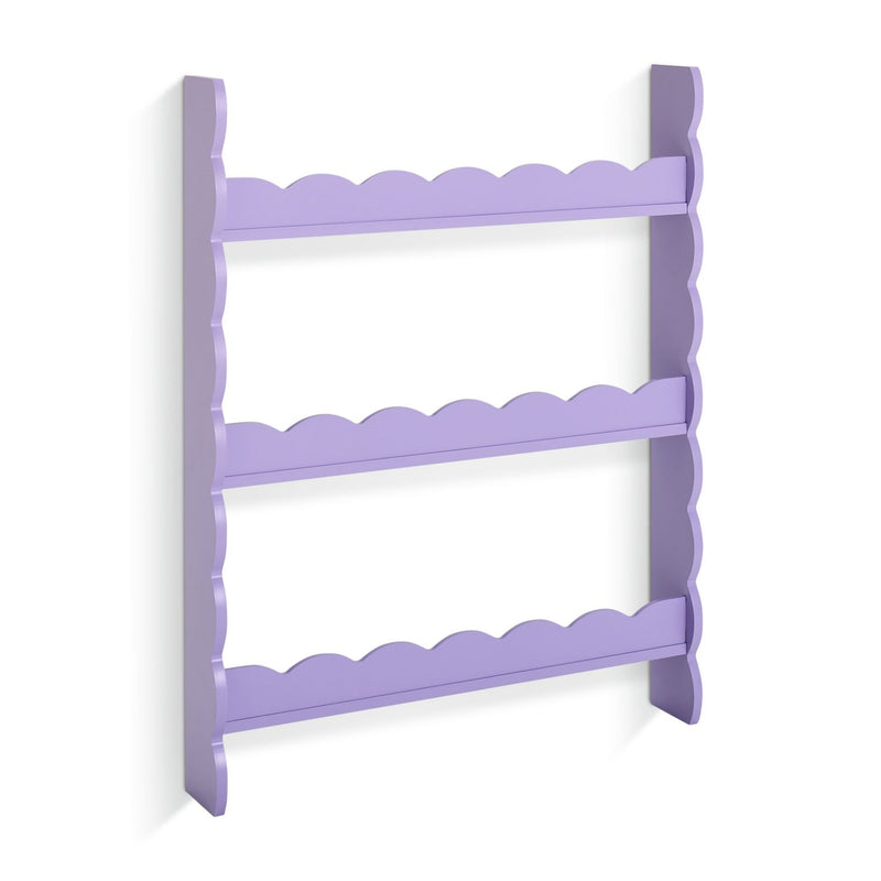 Habitat lilac wavy wall shelf with three shelves (British brand)