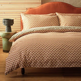 Habitat reversible bedding set single size orange olive - British product