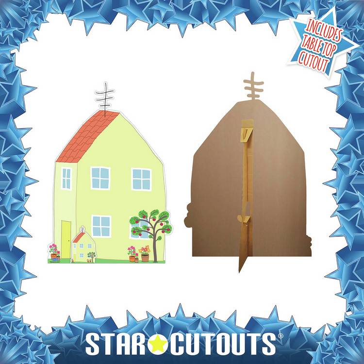 Star Cutouts Peppa Pig house and apple tree cardboard cutout, imported from the UK