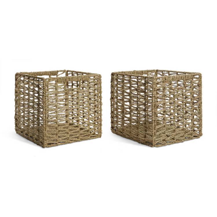 Habitat set of 2 seagrass storage boxes, UK version