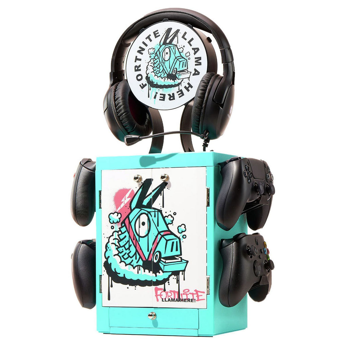 Numskull Fortnite Llama Gaming Locker with headphone holder (British brand)