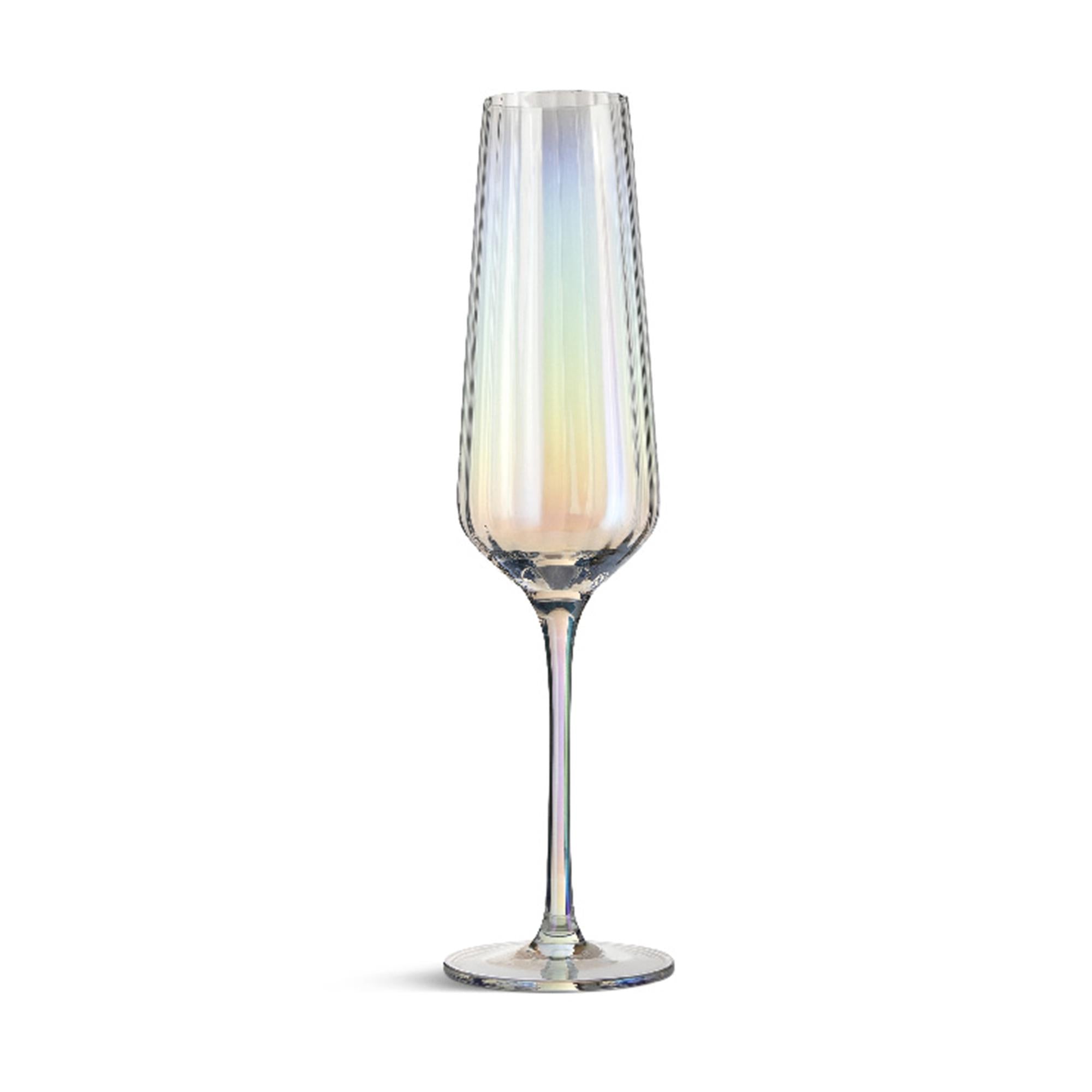 Habitat Iridescent Lustre Fluted Champagne Flute GOODS Sainsburys   