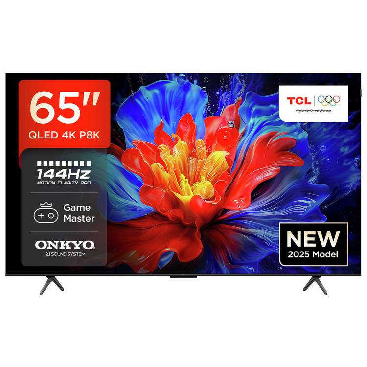 TCL Smart TV QLED 4K HDR 65 inch, imported from the UK