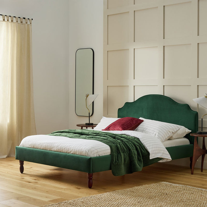 Habitat Sophia Double Velvet Bed Frame Orange