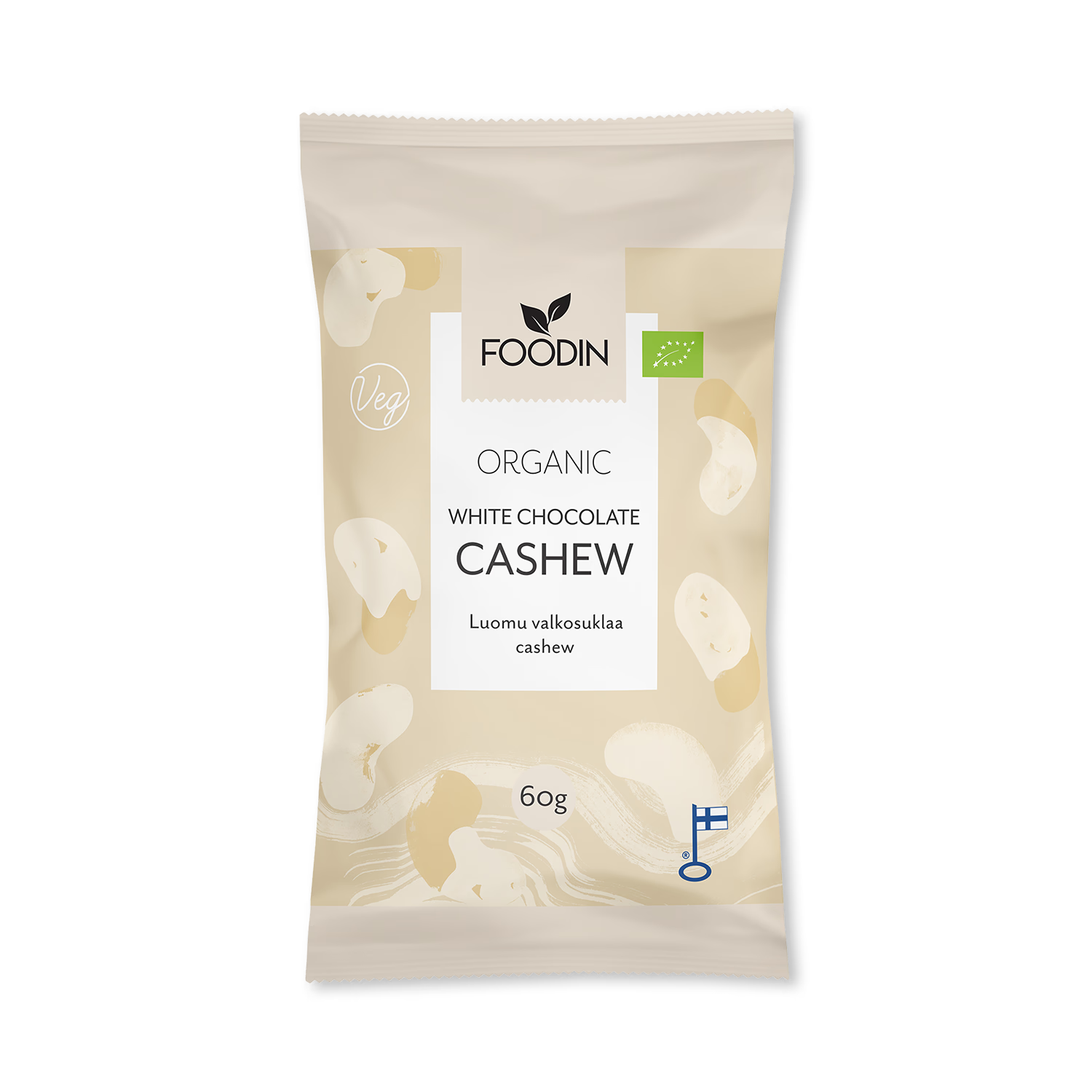 Organic raw white chocolate cashew bars 8x60g (British brand)