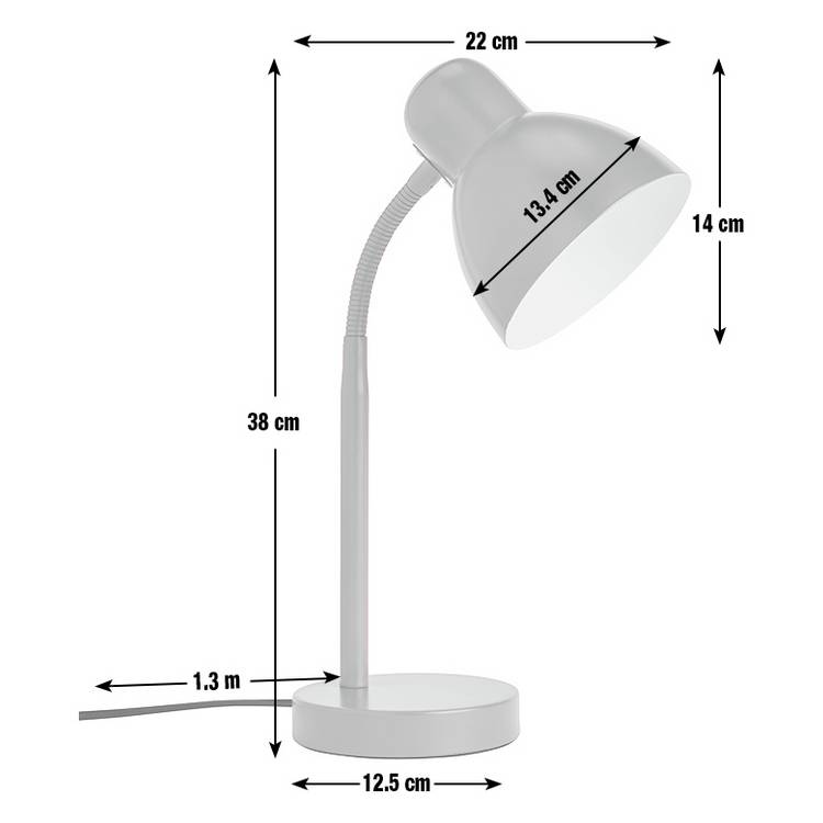 Argos Home desk lamp in red with flexible neck (British brand)