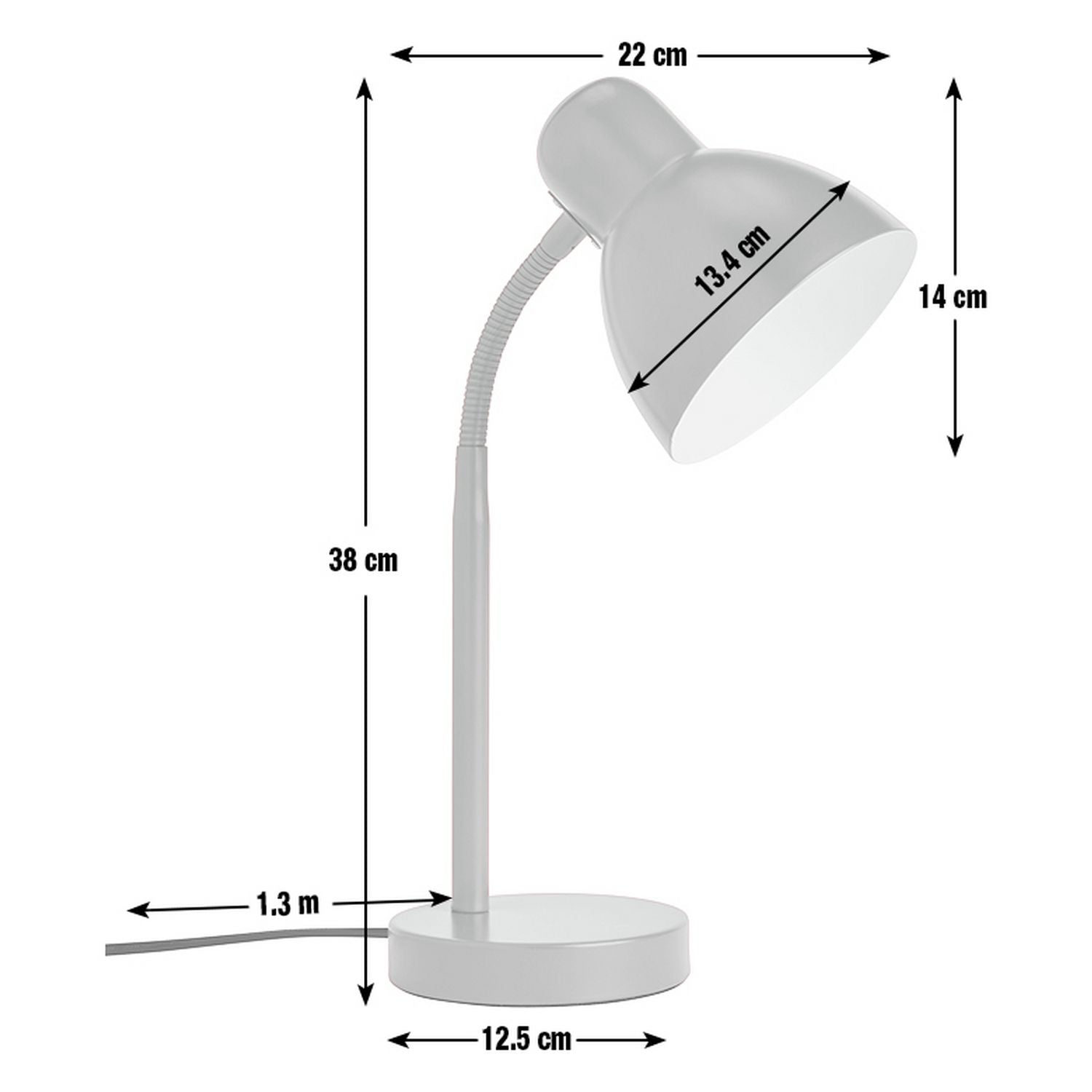 Argos Home desk lamp in red with flexible neck (British brand)