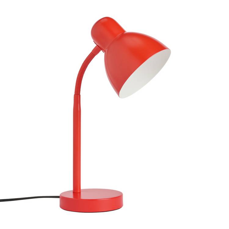 Argos Home desk lamp in red with flexible neck (British brand)