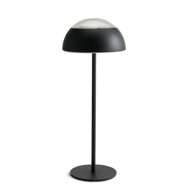 Habitat solar table lamp black metal 34cm (British brand)