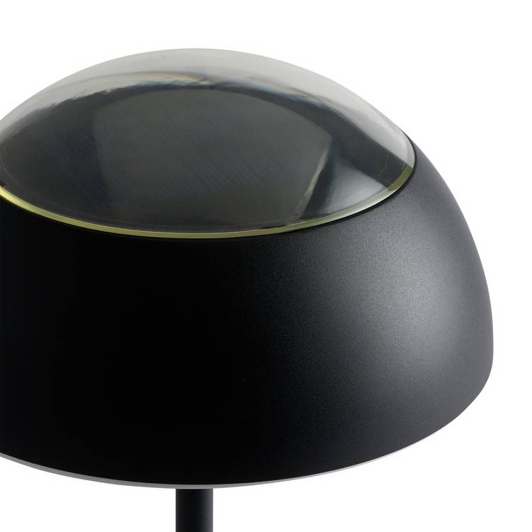 Habitat solar table lamp black metal 34cm (British brand)