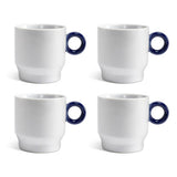Sebastian Conran blue coffee cups set of 4 - British product
