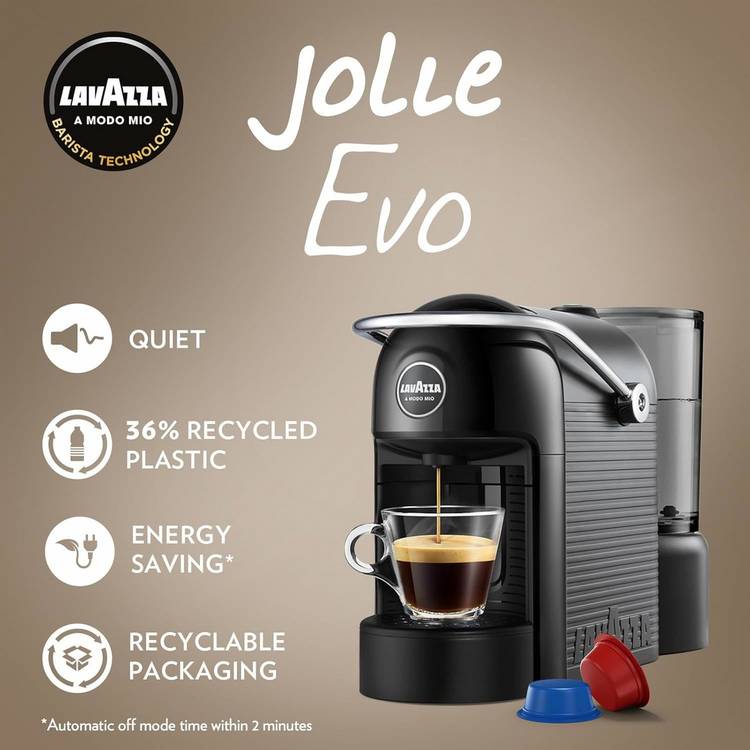 Lavazza Jolie Evo pod coffee machine black - British product