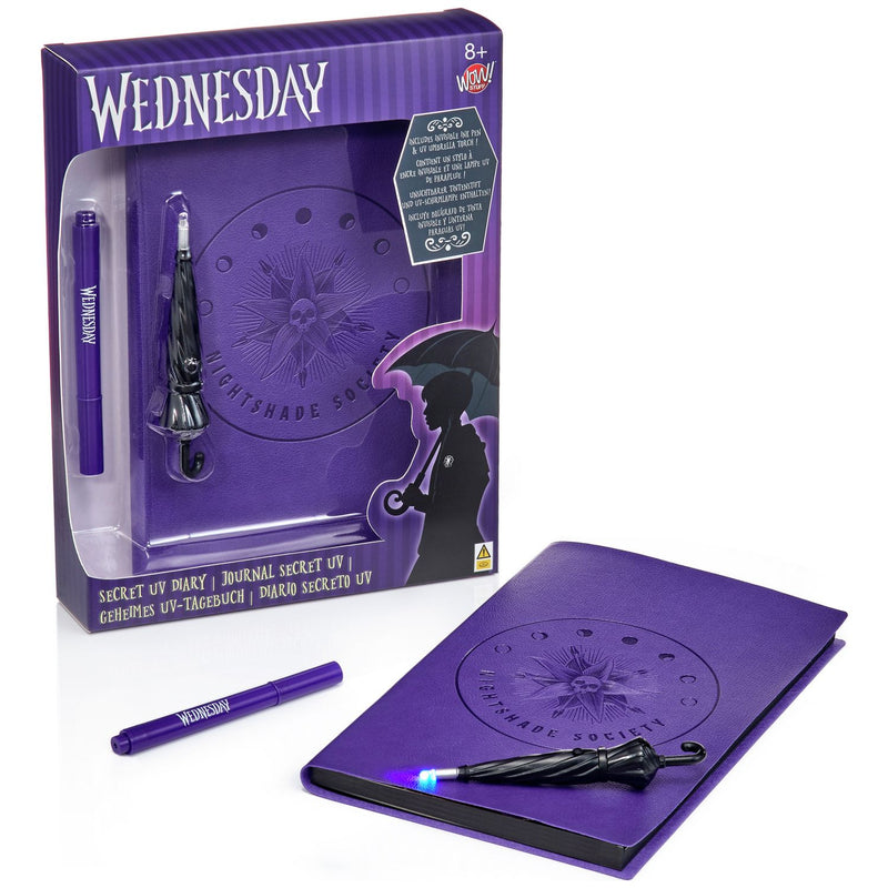Wednesday secret diary with invisible ink pen A5, UK version