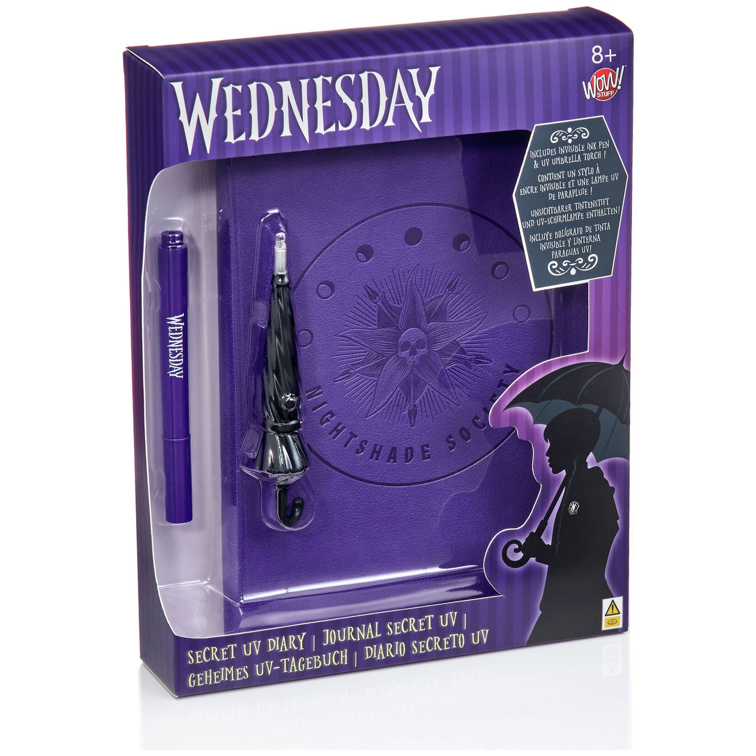 Wednesday secret diary with invisible ink pen A5, UK version