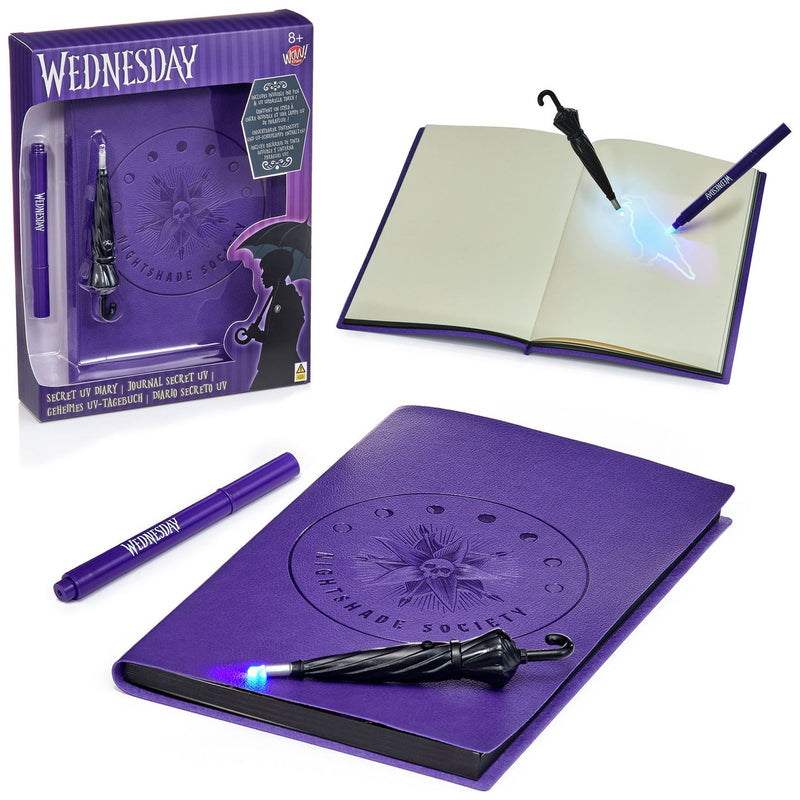 Wednesday secret diary with invisible ink pen A5, UK version