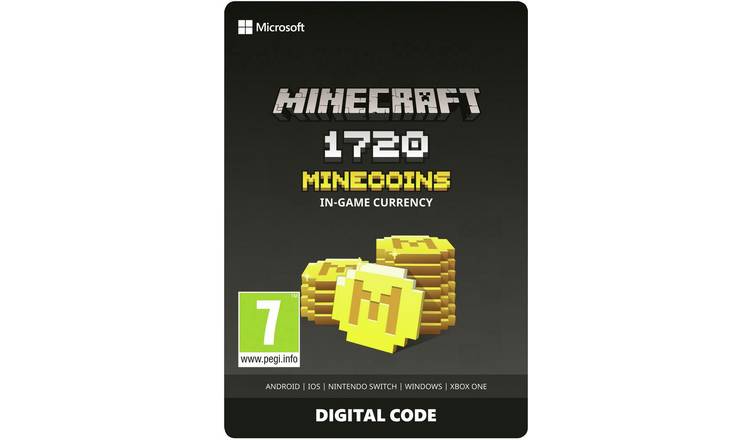 Microsoft Minecraft 1720 Minecoins Digital Download GOODS Argos