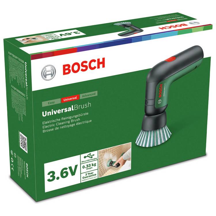 Bosch cordless cleaning brush with attachments and lithium battery - British product