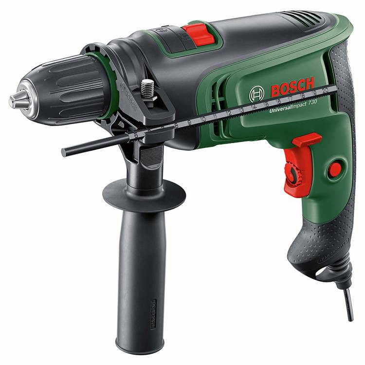 Bosch impact hammer drill corded 730W, UK version
